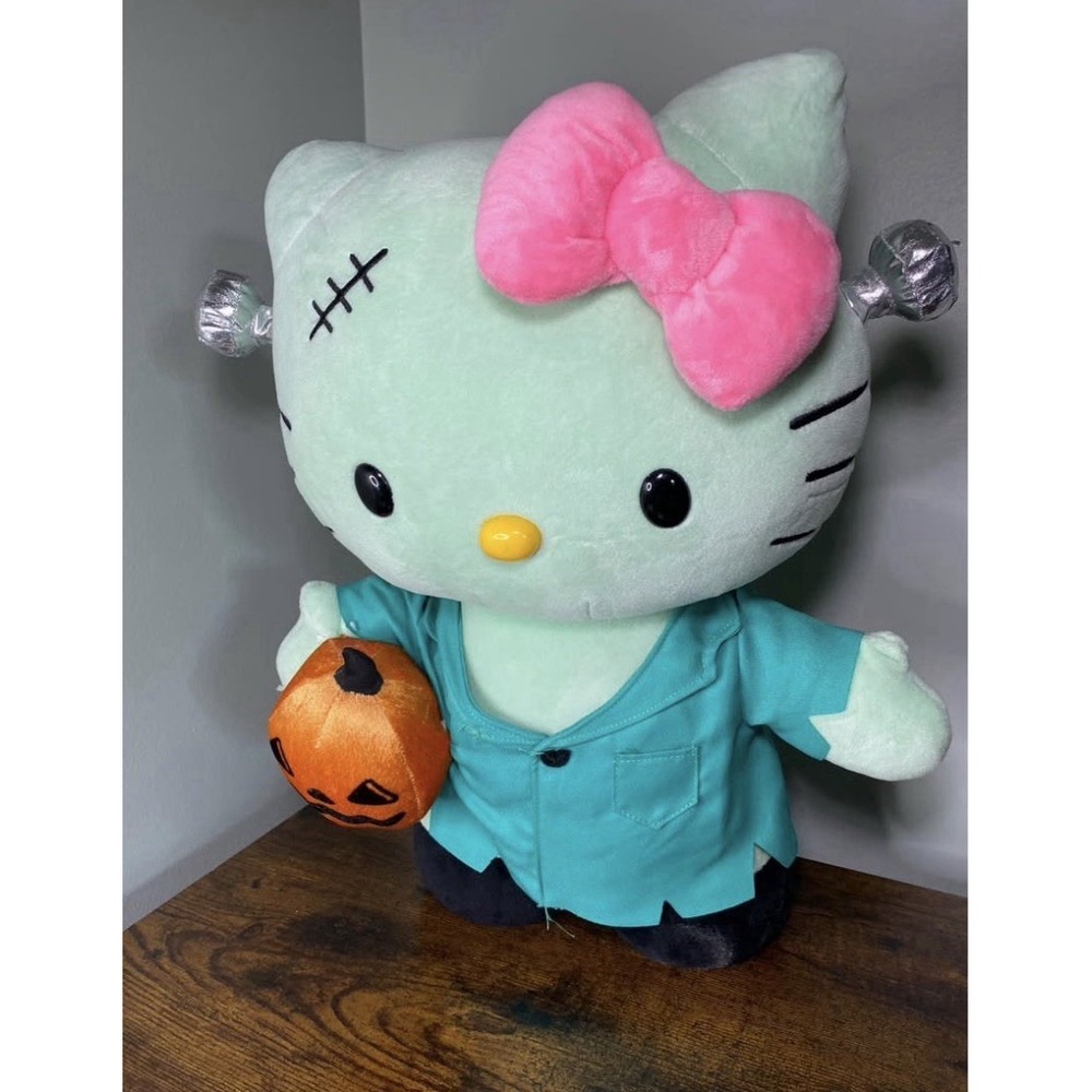 Hello Kitty Frankenstein Monster Plush Toy Halloween Greeter Pumpkin